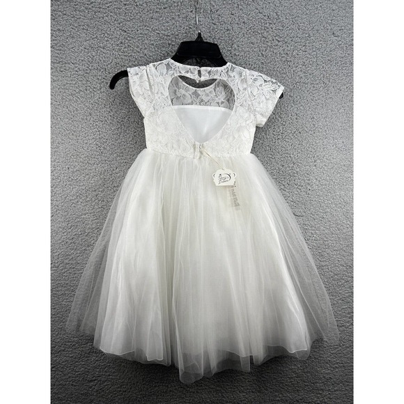 BHLDN Tillie Size 4 Tulle Floral Lace Girls Dress New - Picture 3 of 6